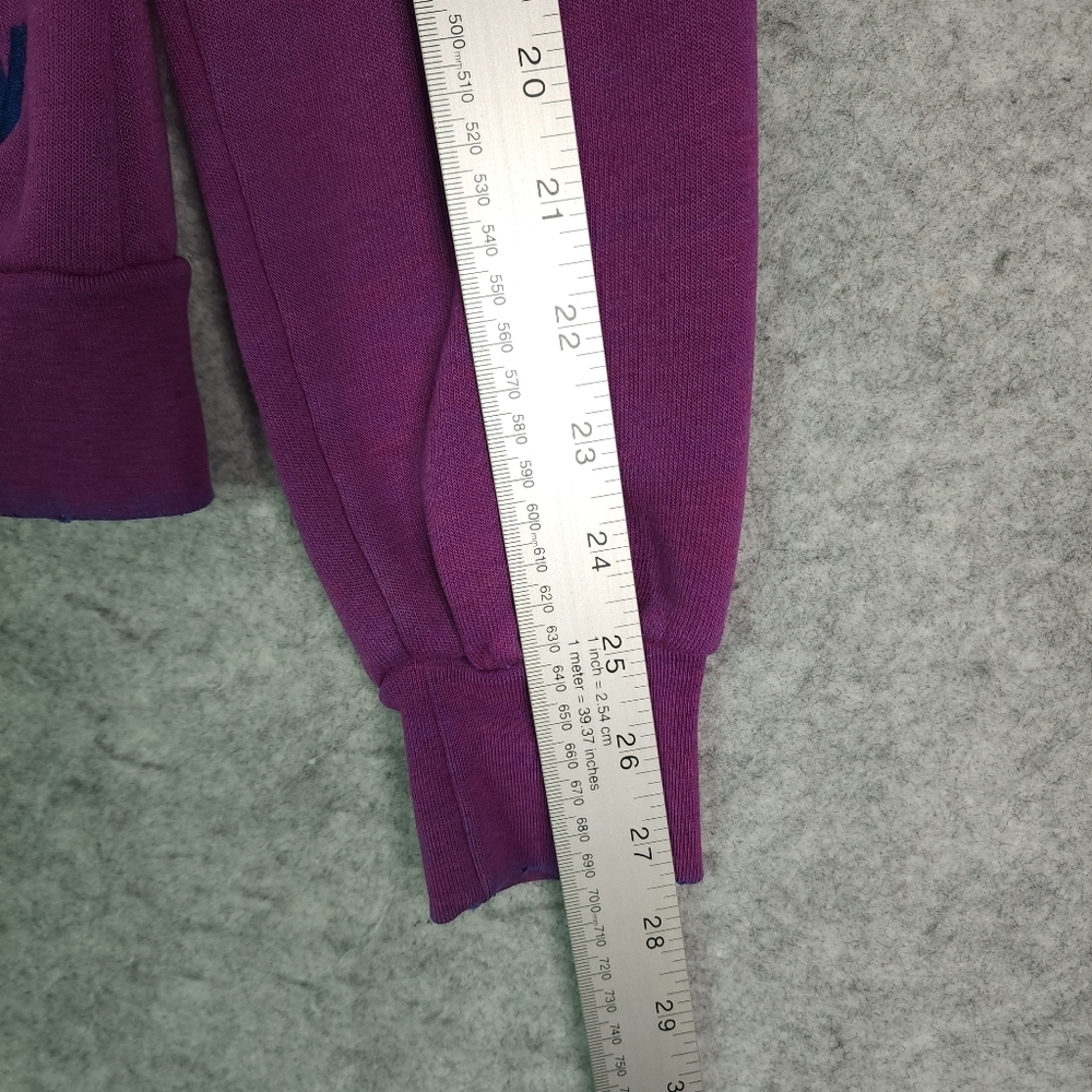 Aviator Nation Pray For Snow Purple Zip Hoodie with Blue & Red Diagonal Stripes - Picture 6 of 6